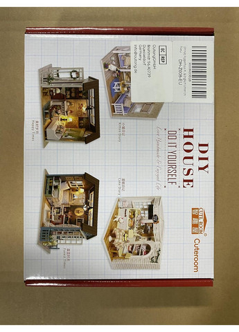 3D Румбокс конструктор кукольный дом Гостиная с верандой и камином DIY 8008-D Cute Room (350349035)