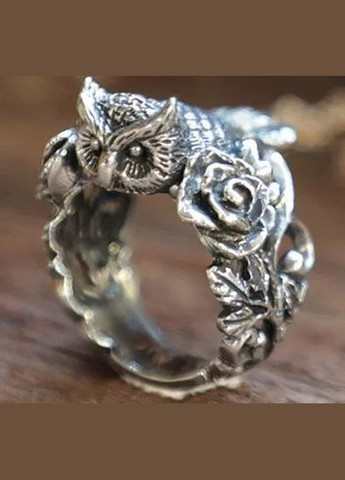 Кольцо женское ручной работы дизайнерское Ретро Сова Филин с розами размер 18.5 Fashion Jewelry (289844154)