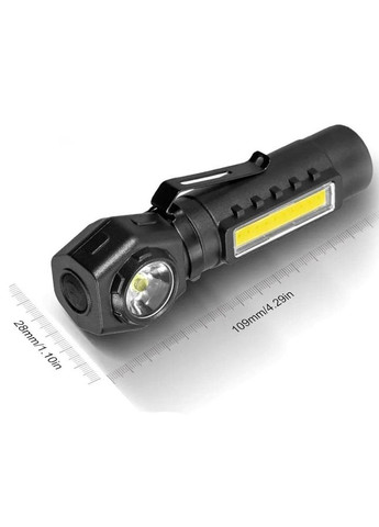 Ліхтарик LED налобний акумуляторний з USB зарядкою WT - 621 ударостійкий з налобним ремінцем, кліпсою і магнітом Watton (369802707)