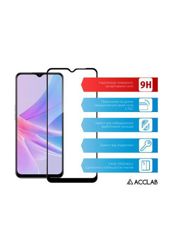 Скло захисне (1283126565144) ACCLAB Full Glue Oppo A58 (366869357)