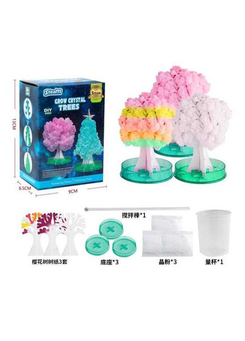 Набір для вирощування кристалів 6688-4, 3 основи для кристалів, ємності, в коробці (6982755050094) No Brand (315321566)