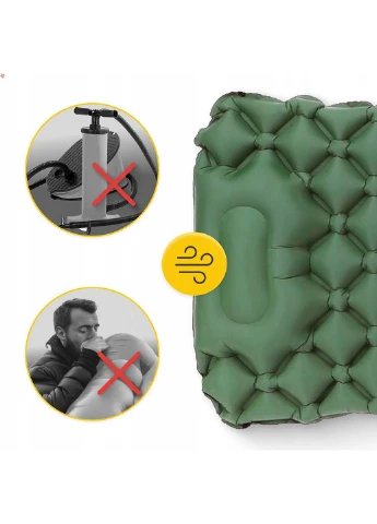 Коврик (каремат) надувной 190 x 58 x 5 см со встроенным насосом MG0010 Navy Green Mountain Goat (292849307)