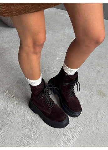 Зимние зимние замшевые берцы Helen из натуральной замши