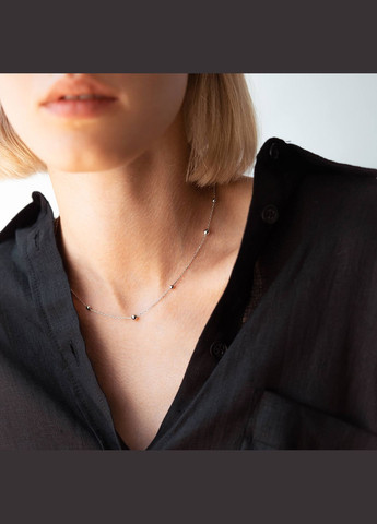 Колье Шарики в белом золоте кол02226 43 Oniks (264392779)
