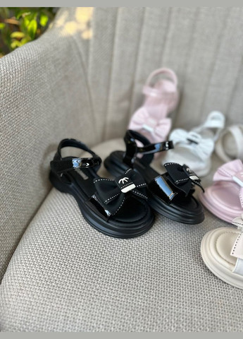 Черные босоножки для девочек из новой летней коллекции тм Apawwa