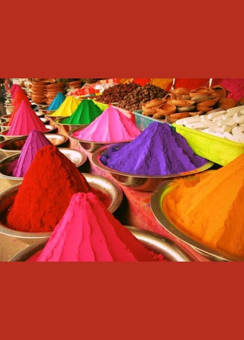 Натуральные безопасные порошковые краски Холи, набор 12 цветов по 50 грамм, Краска Холи No Brand (331738701)