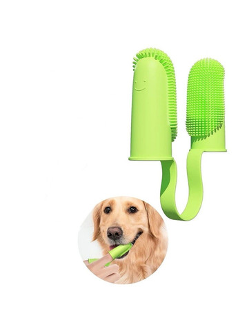 Зубная щетка для собак и кошек двойная "DADY" Light Green Xtep (319664507)