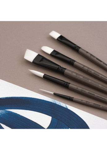 Пензель синтетика кругла MOON 1203R №0 коротка ручка ROSA Роса (362584820)