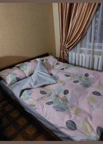 Постільна білизна бязь натуральна 100% бавовна ранфорс Півторний Рожевий 145 х 210 (24585217) No Brand (306633333)