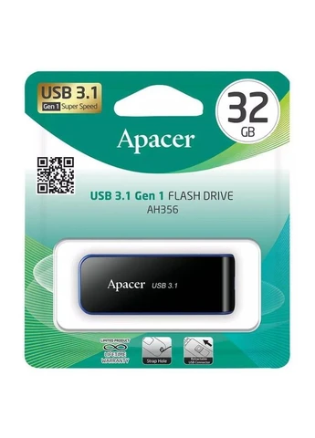 Флеш-накопичувач USB 3.2 Gen 1 AH356 32GB Чорний Apacer (388773362)