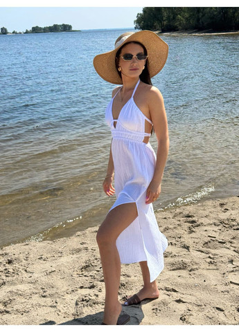 Белое платье из муслина длинное No Brand