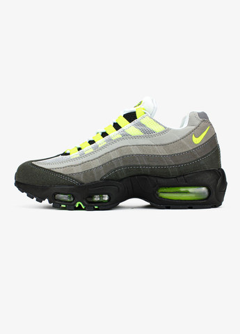 Сірі всесезон кросівки чоловічі nike air max 95 og neon gray green | найк аір макс 95 сірі зелені No Brand