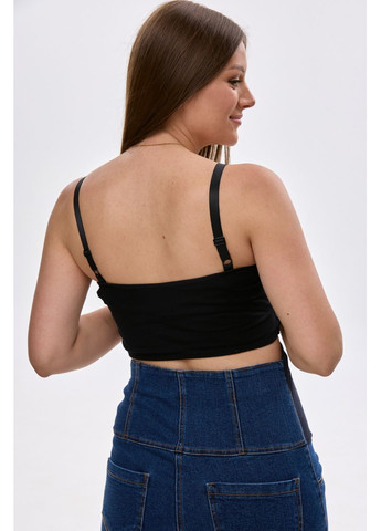 Топ для беременных и кормящих черный на бретелях с клипсами Dianora (361353944)