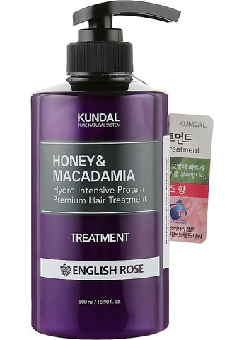Кондиционер для волос "Английская роза" Honey & Macadamia Treatment English Rose 500ml (725168-81039) Kundal (368635650)