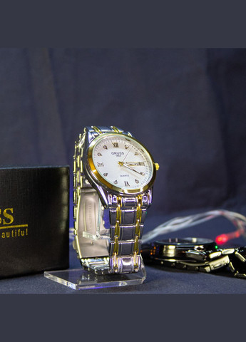 Наручные часы Oruss серебряно-золотой цвет ремешка и белый циферблат (100127) No Brand (339625172)