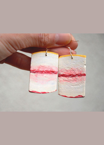 Авторські дерев'яні сережки "Сало" Lucy Kozyra (325454990)