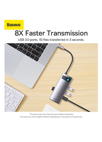 USB-хаб Type-C HUB Docking Station （Type-C to USB3.0*4） (WKWG070013) Baseus Metal Gleam Series 4-in-1 Multifunctional (369159742)
