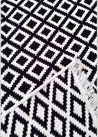 Килим Doll 120х180 см black and white універсальний двухсторонній TC303375536 TURComFor (301766529)