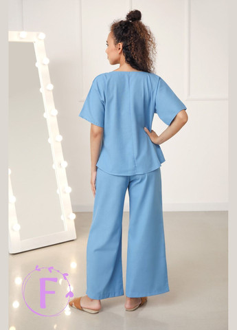 Жіночий костюм вільного крою з натурального льону Fashion Girl (301064858)