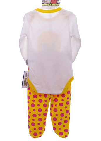 Жовтий демісезонний комплект боді, повзунки та шапочка трикотажний смайл жовтий 68 см (36922) BABYKROHA