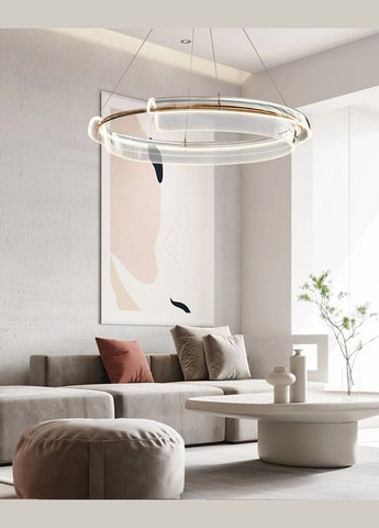 Люстра світлодіодна підвісна LED світильник для квартири на стелю лед 26894 Латунь 30-150х80х80 см. Sunnysky (364490940)