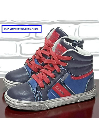 Синие спортивные, повседневные, кэжуал осенние утепленные демисезонные ботинки осенние ортопедические хайтопы для мальчика клиби Clibee