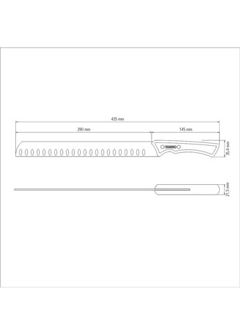 Нож Churrasco Black слайсер 305 мм (22842/112) Tramontina (365277133)