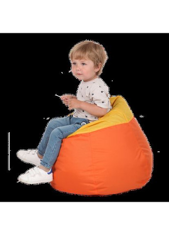 Кресло-мешок Груша Комби детская Оранжевая с Желтым (до 5 лет) No Brand (315825540)