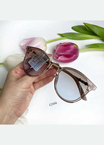 Модні сонцезахисні окуляри з коричнево-блакитними лінзами No Brand (302370750)
