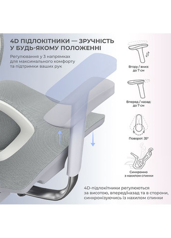 Кресло Xallking X5C Mesh Grey (X5FC-N101) Sihoo (358884151)