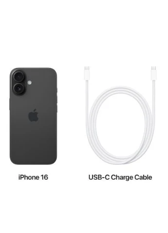 мобільний телефон iphone 16 128gb black (mye73) Apple (395306028)