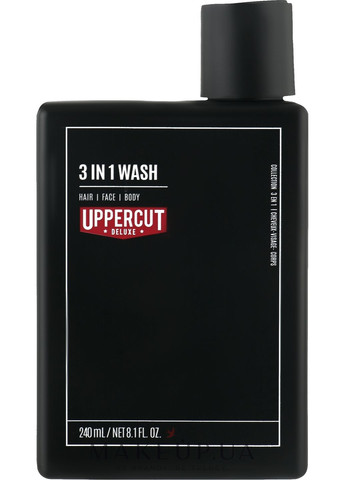 Зміцнювальний шампунь з біотином і кофеїном 3 in 1 Wash 1000ml (1107505-4775170) Uppercut Deluxe (368650077)