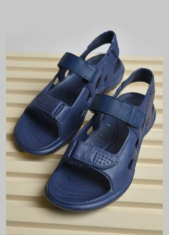 Пляжные сандали пена мужские темно-синие Let's Shop на липучке