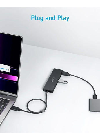 USB-хаб USB-C to USB 3.0 Hub 4 Ports, 0.6м, (A8309) Anker (370080376)
