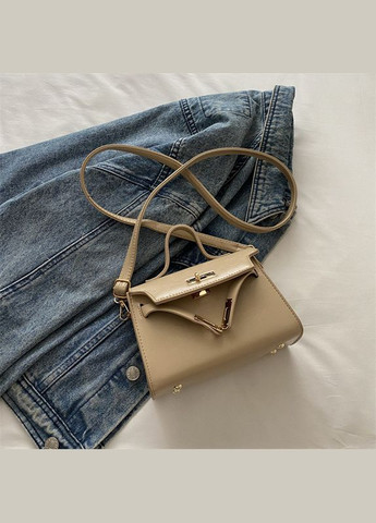 Женская сумка 6184 кросс-боди бежевая No Brand (313235571)