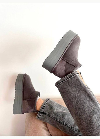 УГГ Ультра Мини Платформа Замша Серые Classic Ultra Mini Platform Grey Suede UGG (304274198)