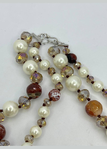 Агат, майорка и чешское стекло 14 мм 68 см No Brand (327273165)