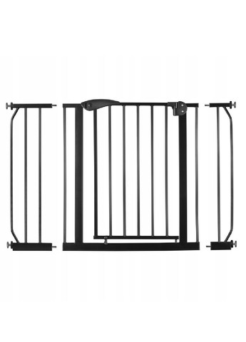 Защитные металлические ворота калитка ограждение бортик безопасности в дверной проем для детей 75-115x78 см (479937-Prob) Черные Unbranded (326960531)