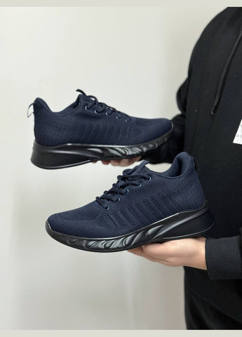 Темно-синие демисезонные кроссовки мужские No Brand