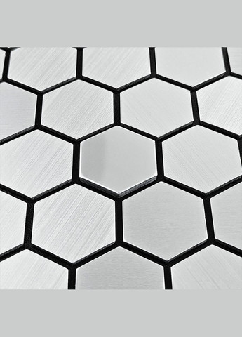 Самоклеюча алюмінієва плитка срібна мозаїка із дзеркальними вставками 300х300х3мм SW-00001928 No Brand (316051143)