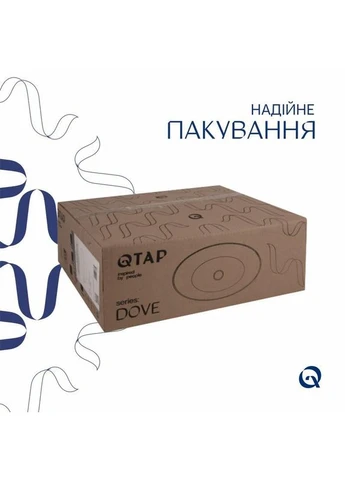 Раковина накладна Dove 415x340x140 мм, Beige, овальна, з донним клапаном QTDOV188SB49784 Qtap (397569167)
