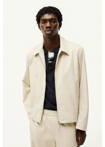 Светло-бежевая мужская куртка стандартного кроя н&м (56828) s светло-бежевая H&M