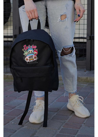 Повседневный рюкзак школьный для мальчика/девочки Compact с принтом Лабубу Black Without (349454567)