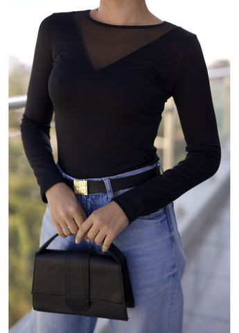 Жіночий лонгслів з декольте з сітки мікродайвінг розмір GF4232 No Brand (368771957)