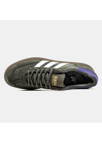 Хакі Осінні кросівки чоловічі adidas spezial khaki purple white | адідас спеціал хакі No Brand