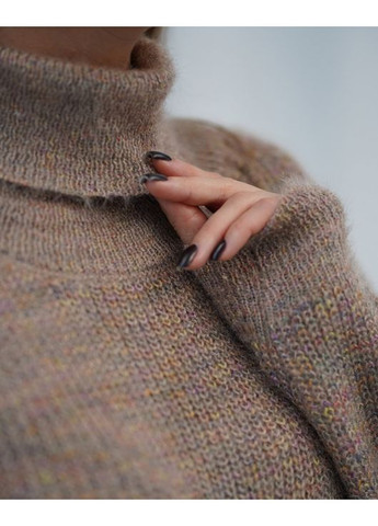 Бежевое повседневный, кэжуал платье-гольф из пряжи-травки платье-свитер Magnet однотонное