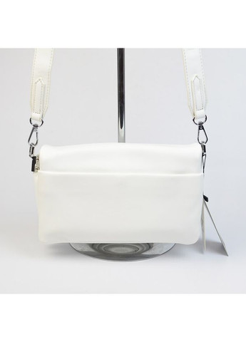 Белая женская маленькая сумка клатч кросс боди на три отделения через плечо Alex&Mia (354182794)