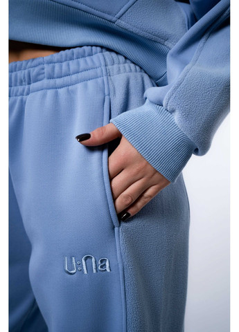 Штаны женские спортивные голубые теплые на флисе 103937 U:na (372370881)