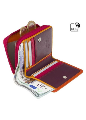 Кошелек женский кожаный Hawaii с RFID Orange Multi (RB53 ORG M) Visconti (335405683)