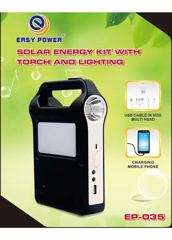 Фонарь-Power Bank-блютуз (2400mAh) с солнечной панелью EP-035 No Brand (367624930)